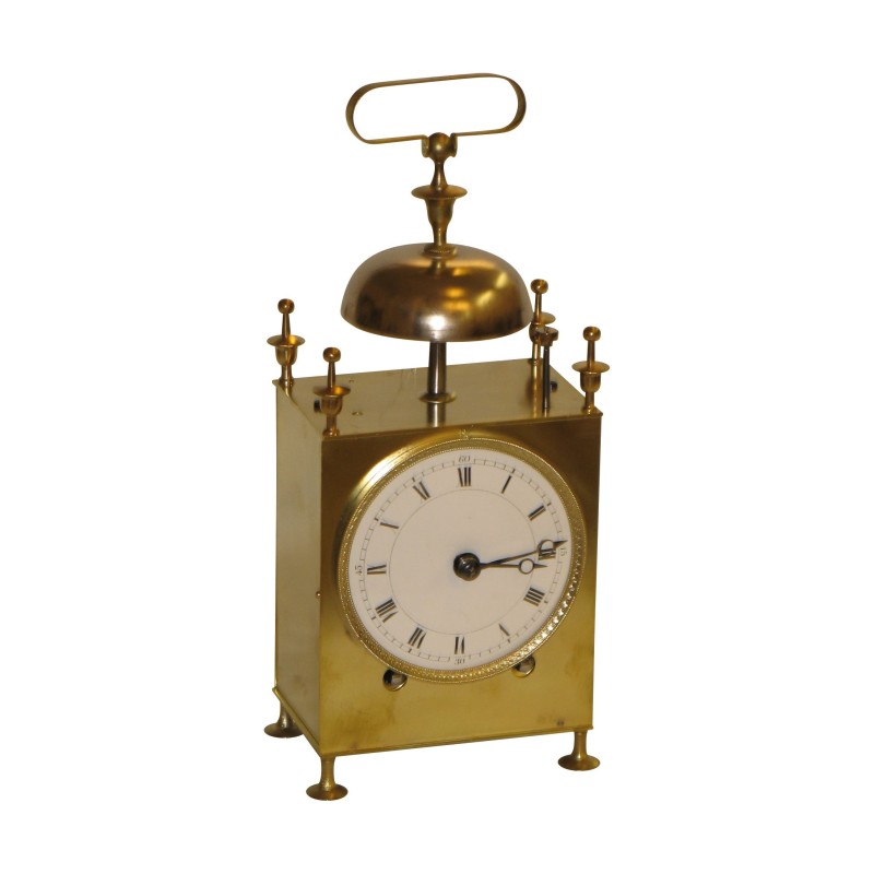 Directoire Offiziersuhr in Bronze mit Emailzifferblatt, … - Moinat - Tischuhren