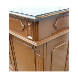 “Madrid” bar in brown lacquered wood with black lacquered top …