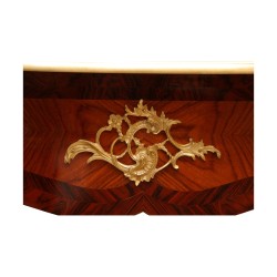 Schreibtisch im Louis XV-Stil aus Rosenholz und Veilchenholz, montiert …