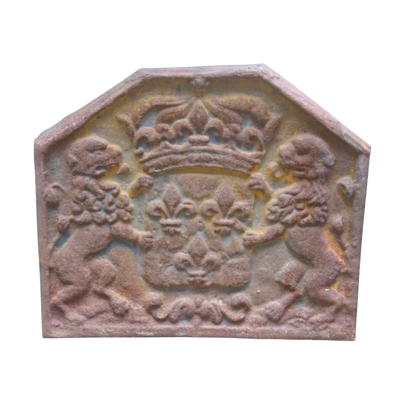 Kaminplatte „Lions“ aus Gusseisen. Zeitraum: 19. Jahrhundert. - Moinat - Kaminplatten