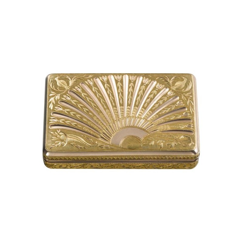 rectangular gold snuff box with fan decor. … - Moinat - Boxes, Urns, Vases rectangular gold snuff box with fan decor. … - Moinat - Boxes, Urns, Vases