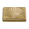 rectangular gold snuff box with fan decor. … - Moinat - Boxes, Urns, Vases