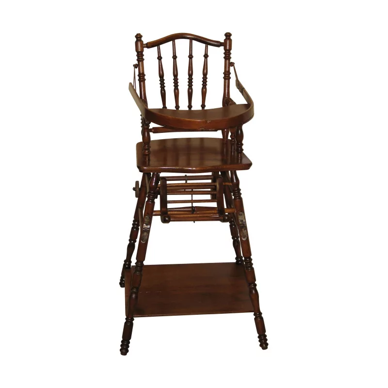 把胡桃木儿童高脚椅，山毛榉木底座，…… - Moinat - 椅子