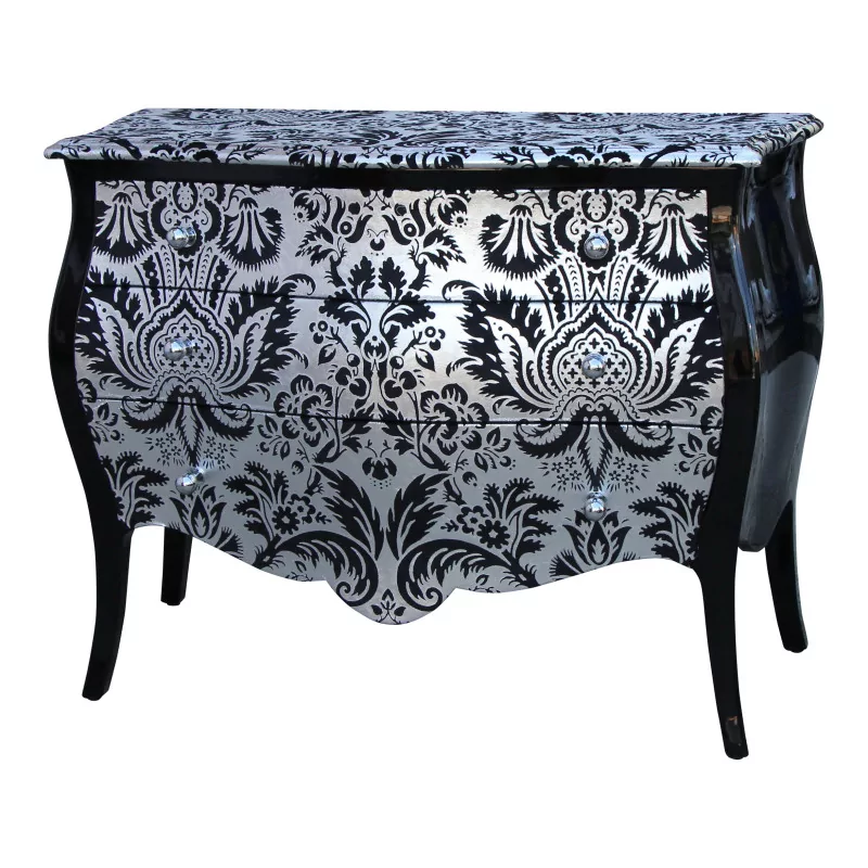 Louis XV style chest of drawers, 3 glossy black lacquered drawers, … - Moinat - Chests of drawers, Commodes, Chifonnier, Chest of 7 drawers