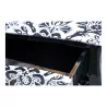 Kommode im Stil Louis XV, 3 glänzend schwarz lackierte Schubladen, … - Moinat - Kommoden, Schubladenstöcke, Semainer