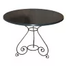 wrought iron table with MDF top Scena Bosco rattan … - Moinat - VE2022/2