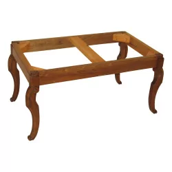 Mahogany bench with empire palmette legs, upholstery …