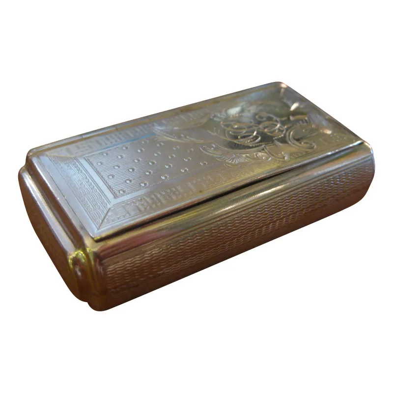 rechteckige Silberdose (34 g) Zeitraum: 19. Jahrhundert - Moinat - Schachtel, Urnen, Vasen