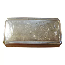 rectangular silver box (34g) Period: 19th century