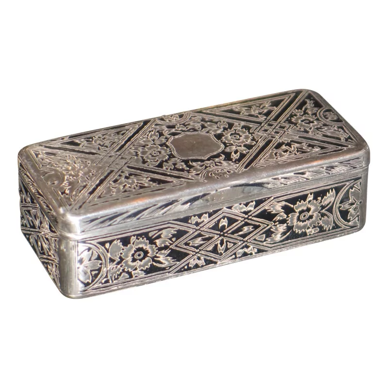 rechteckige Box in 825er Silber (92gr). Russland, Moskau, … - Moinat - Silber