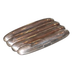 cigar case in 925 silver (151gr). Britain - …