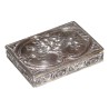 800 silver snuffbox (95gr) with a bouquet on top … - Moinat - Silverware