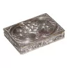 800 серебряная табакерка (95гр) с букетом наверху… - Moinat - Столовое серебро
