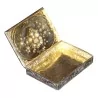 Tabatière en argent 800 (95 gr) avec sur le dessus un bouquet - Moinat - Argenterie