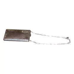 Minaudière en argent 925 (120 gr) avec chainette contenant : 1