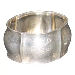 Rond de serviette avec inscription "Ursula Dora" en argent 830