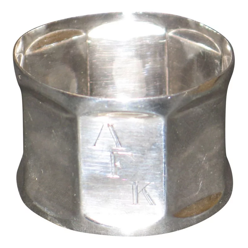 950 серебряное кольцо для салфеток (30гр) с инициалами … - Moinat - Столовое серебро
