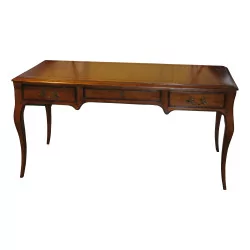  1 张路易十五风格的书桌“Douce France”，带皮革台面，3 …