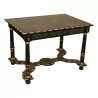 Table de style Louis XIV marqueté en bois vert et noire avec … - Moinat - Tables de salon