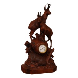 Pendule de Brienz “chamois” (mouvement à réviser). Suisse, …