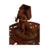 Säulentisch „Räuchertisch“ von Brienz aus geschnitztem Holz. ENDE … - Moinat - VE2022/3