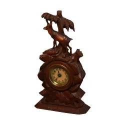 Carved wooden clock from Brienz “Chamois”. Period: around...