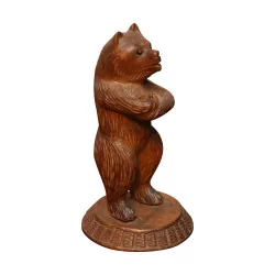 Mini ours debout en bois de Brienz. Epoque : 20ème siècle