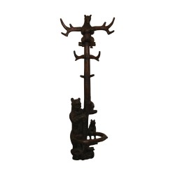 Porte - manteaux Ours en bois sculpté de Brienz. 20ème siècle