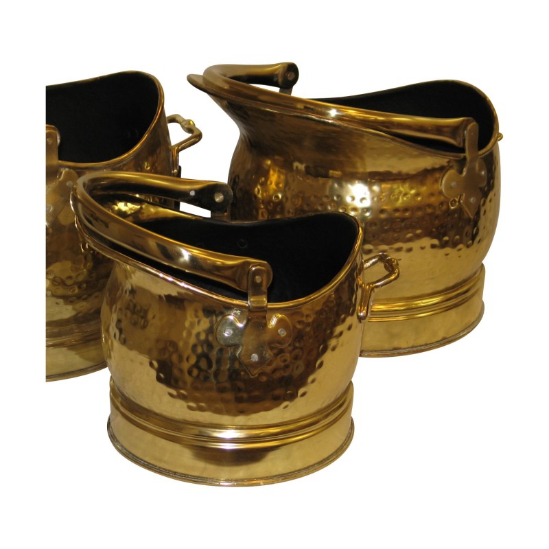 Set de 2 bucket (1 Moyen et 1 Petit) en laiton doré. - Moinat - Accessoires de cheminée Set de 2 bucket (1 Moyen et 1 Petit) en laiton doré. - Moinat - Accessoires de cheminée
