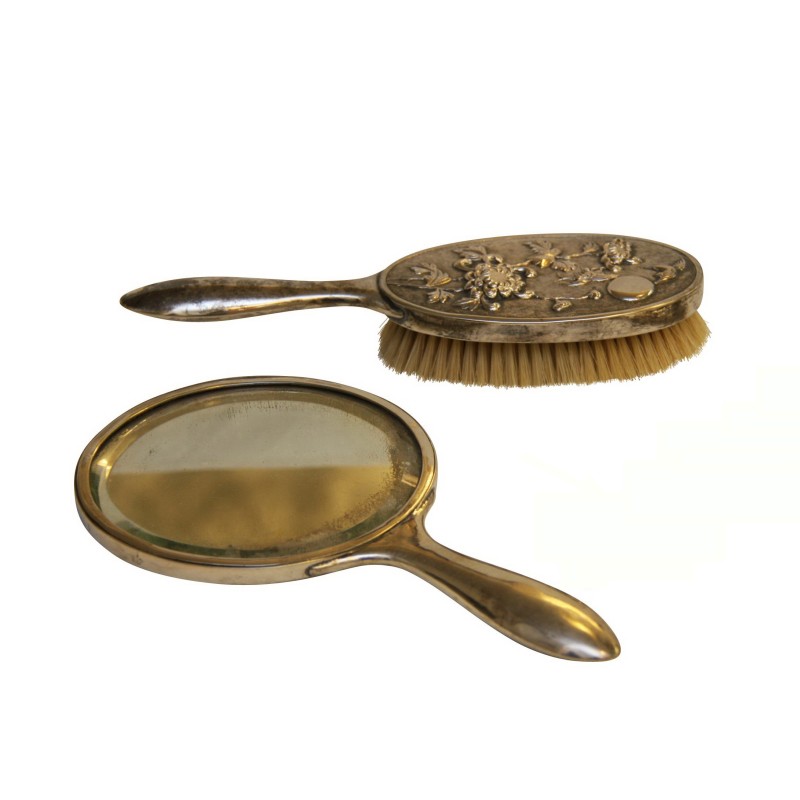 Ensemble de coiffeuse comprenant : 1 Brosse et 1 miroir à - Moinat - Accessoires de décoration Ensemble de coiffeuse comprenant : 1 Brosse et 1 miroir à - Moinat - Accessoires de décoration