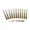 Silver service (598gr) including: 12 knives and 12 … - Moinat - Silverware