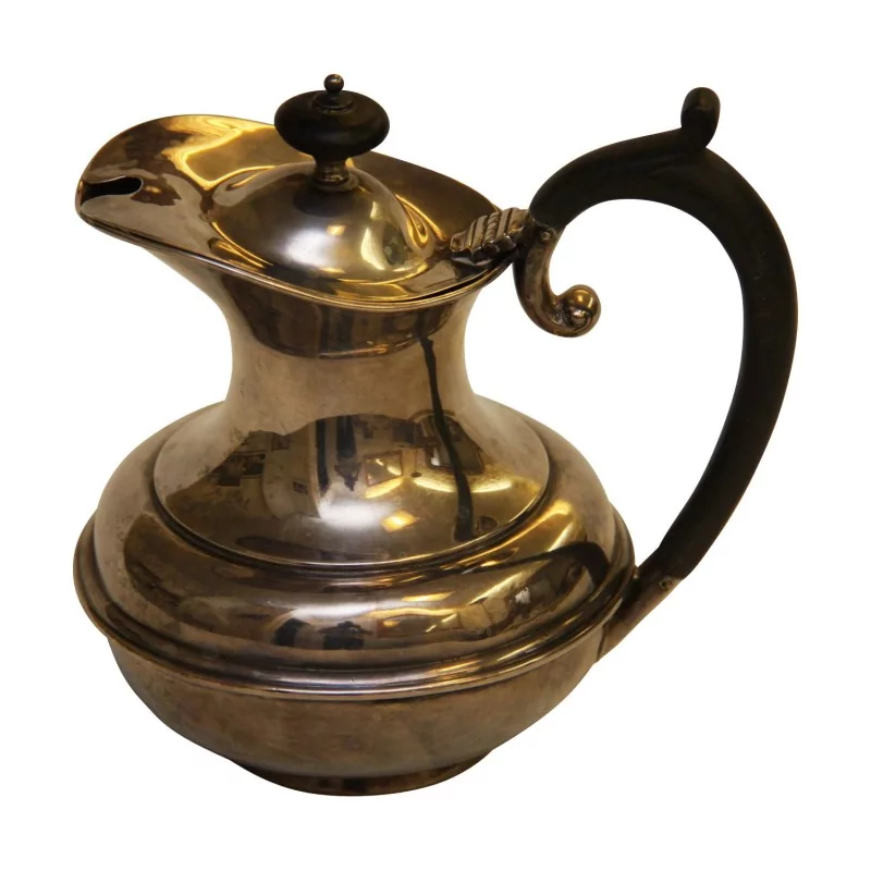 Pot à lait en argent avec anse en bois. Angleterre, 20ème - Moinat - Argenterie