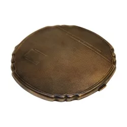 Poudrier en argent avec son miroir à l intérieur. Angleterre,