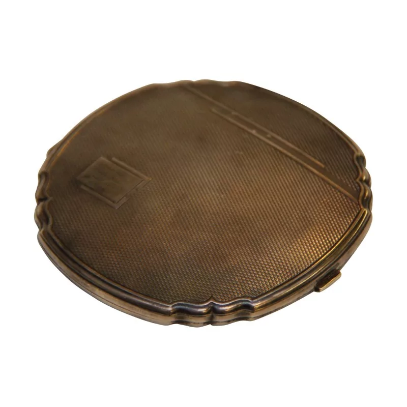 Poudrier en argent avec son miroir à l intérieur. Angleterre, - Moinat - Argenterie