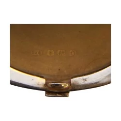 Poudrier en argent avec son miroir à l intérieur. Angleterre,