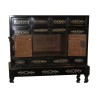 Cabinet de style Louis XIII marqueté noir et doré. - Moinat - Bahuts, Bars, Buffets, Coffres, Enfilades
