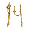 Pair of Louis XVI gilt bronze sconces, 1 light … - Moinat - Wall lights, Sconces