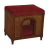 Dog house, top covered with fabric and interior lined with … - Moinat - Decorating accessories