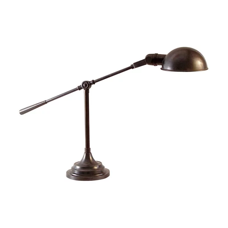 “Epsilon” lamp articulated in blackened metal. - Moinat - Table lamps