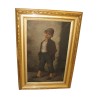 Tableau “Gavroche”, signature illisible en bas, avec cadre … - Moinat - Tableaux - Portrait