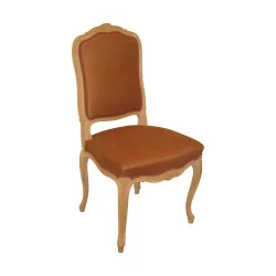 把路易十五风格的白色椅子，上面有木头……