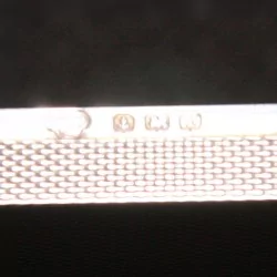 Boite poudrier en argent et or rose avec intérieur