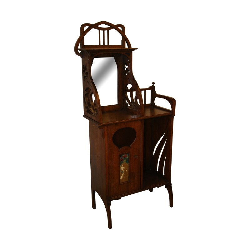 Cabinet Art-Nouveau en hêtre avec miroir et sur la porte une … - Moinat - Etagères, Bibliothèques, Vitrines Cabinet Art-Nouveau en hêtre avec miroir et sur la porte une … - Moinat - Etagères, Bibliothèques, Vitrines