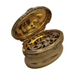Vinaigrette “Les Verrières” ovale en argent (46g) de Henri …