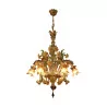 Murano glass chandelier with 6 lights. - Moinat - Chandeliers, Ceiling lamps