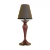 Lampe aus Muranoglas in Amethystfarbe und Lampenschirm … - Moinat - Tischlampen