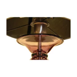 Lampe aus Muranoglas in Amethystfarbe und Lampenschirm …