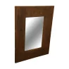 Mirror with wooden frame in antic elm finish. - Moinat - Mirrors