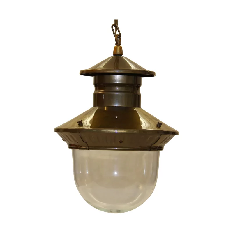 silver brass lantern. - Moinat - Chandeliers, Ceiling lamps