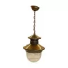 silver brass lantern. - Moinat - Chandeliers, Ceiling lamps